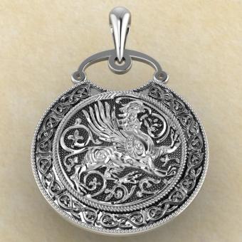 Подвеска Грифон серебро купить