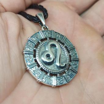 Лев подвеска знак зодиака из серебра