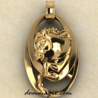 подвеска лошадь золото