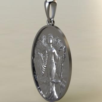 Оберег богиня Жива из серебра