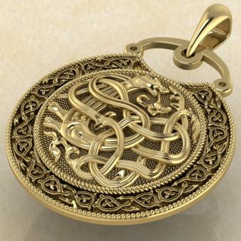 Подвеска Огненная Лисица желтое золото