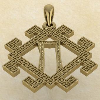 руна Перун золото