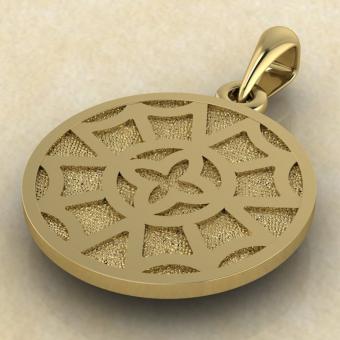 Подвеска Северная звезда или глаз Одина золото