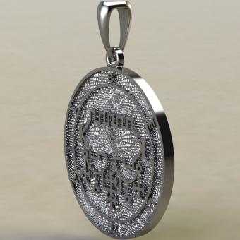 Подвеска сигил Белиал из серебра