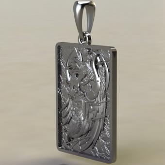 Подвеска с оберегом Скандинавский Викинг из серебра