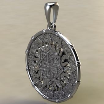 Славяно - Скандинавский оберег богиня Валькирия из серебра