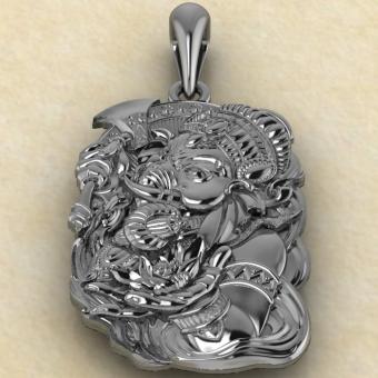 Божество Слон Ганеша из серебра