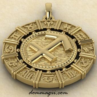 Зодиак стрелец из золота 21 мм