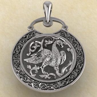 Подвеска Суздальская Птица серебро