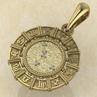 Рак золото с вставками