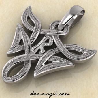 Серебряная подвеска-амулет «Райдо в вязи»