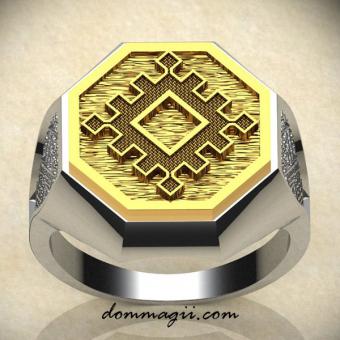 Славянское кольцо репейник счастья