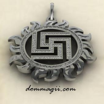 Рубежник в солнце из серебра