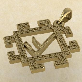 Подвеска Славянская руна Есть из золота
