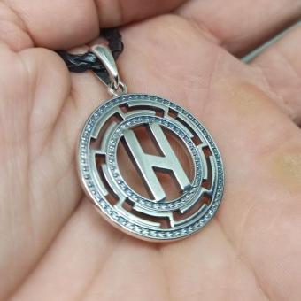 Руна Хагалаз из серебра