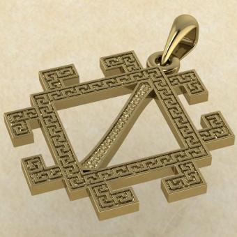подвеска Славянская руна Исток золото