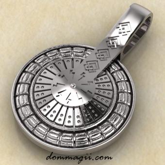 «Рунический круг – крутящийся диск» из серебра