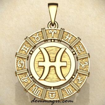 Подвеска Рыбы из золота