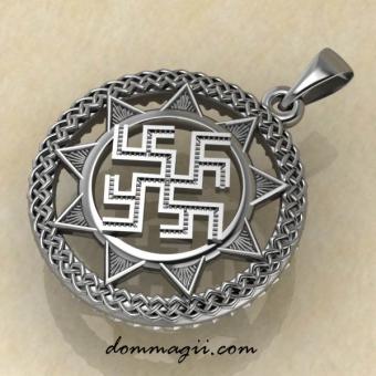 Оберег Сердце Яви из серебра