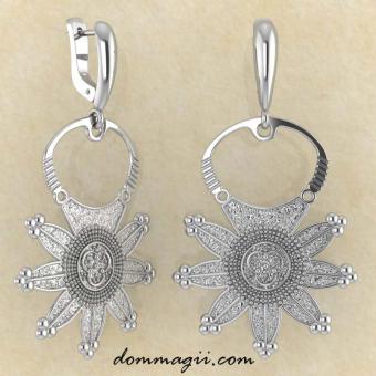 Серьги Колт из серебр