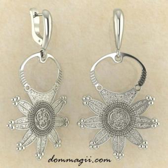 Серьги Колты из белого золота от ювелирной мастерской BROKKA