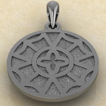 Подвеска Северная звезда или глаз Одина серебро