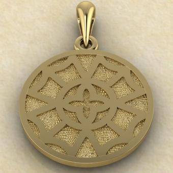 Оберег Северная звезда или глаз Одина золото