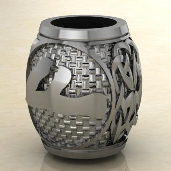 Шарм с Скандинавским амулетом Ансуз из серебра