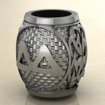 Шарм с Скандинавским амулетом Беркана из серебра