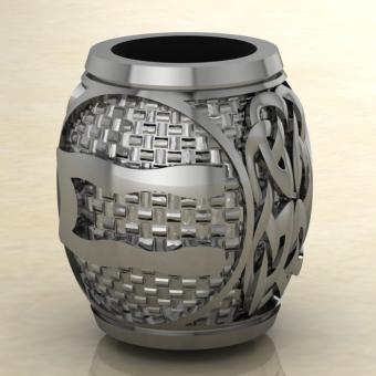 Шарм с Скандинавским амулетом руной Эваз из серебра