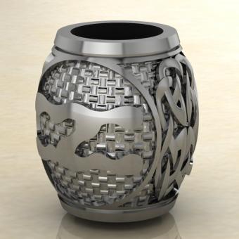 Шарм с Скандинавским амулетом руной Хагалаз из серебра