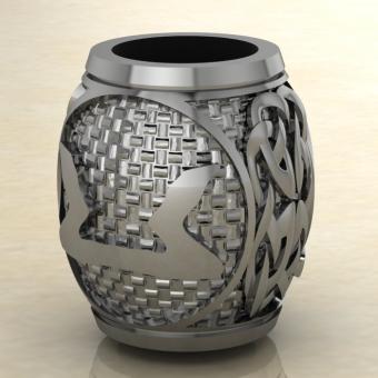 Шарм с Скандинавским амулетом руной Перт из серебра