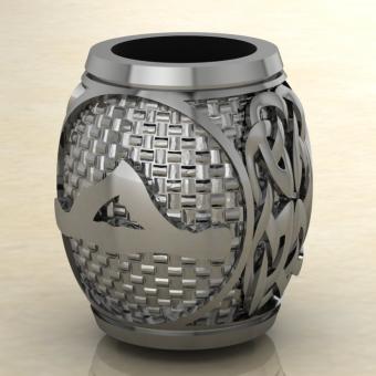 Шарм с Скандинавским амулетом руной Турисаз из серебра