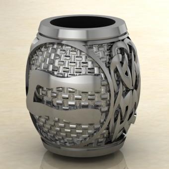 Шарм с Скандинавским амулетом руной Уруз из серебра