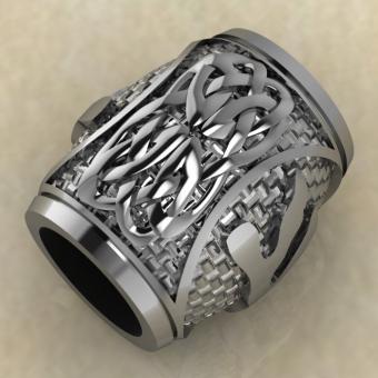 Шарм с руной Феху из серебра