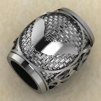 Бусина с Скандинавским амулетом Кано из серебра