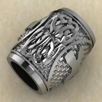 Шарм с руной Наутиз из серебра