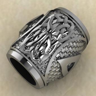 Шарм с руной Райдо из серебра