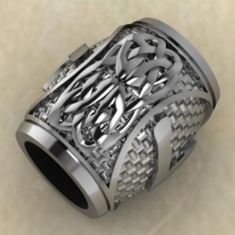 Шарм с руной Соулу из серебра