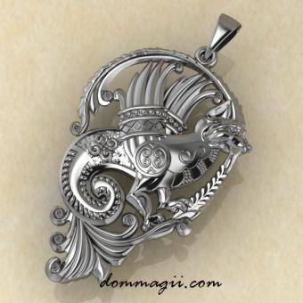 Симарг малый из серебра