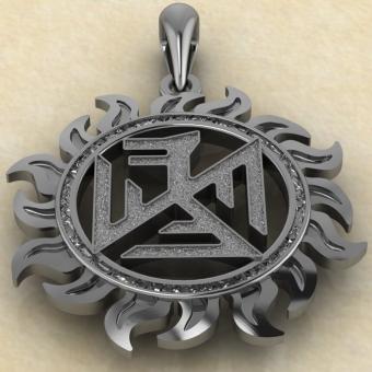 подвеска символ Семаргла в солнце серебро