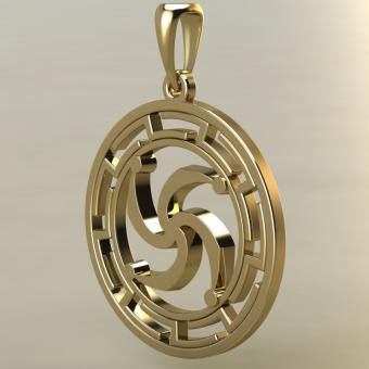 Символ Рода в протуберанцах золото