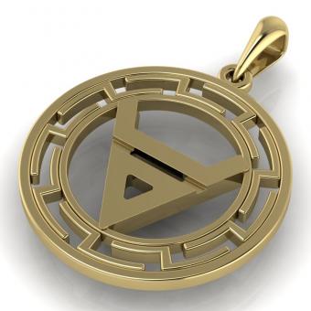 оберег Символ Велеса в протуберанцах золото