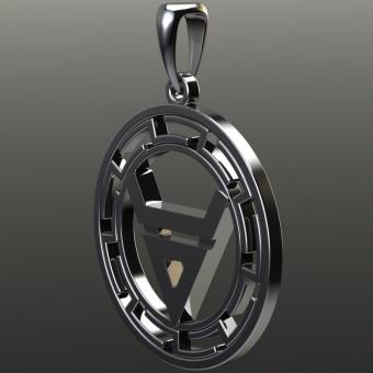 Символ Велеса в протуберанцах серебро