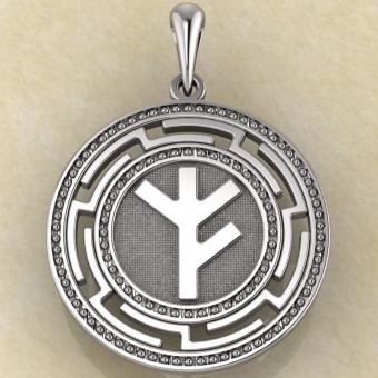 Скандинавский амулет «Обретение имущества» подвеска