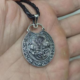 Славянская подвеска Семарглы у древа жизни серебро
