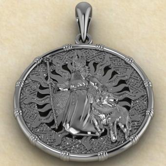 Оберег бог Белобог из серебра