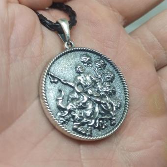 Славянский оберег бог Уд из серебра