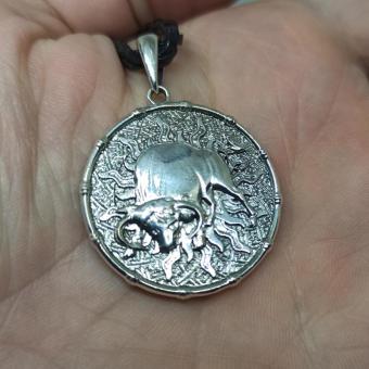 Славянский оберег Чертог Тура из серебра