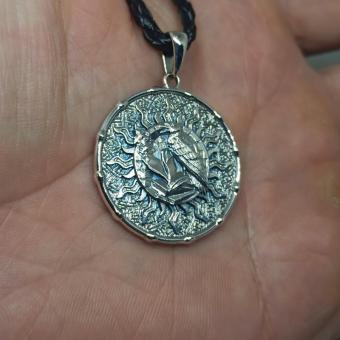 Подвеска чертог Ворона с вороном серебро